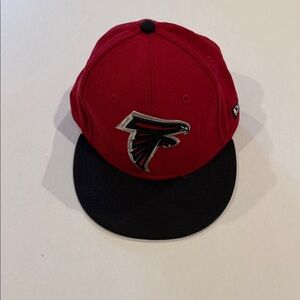 New Era Red Atlanta Falcons Cap with Black Trim size 7